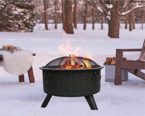 Grill extérieur sans fumée Grill à gaz en acier Corten