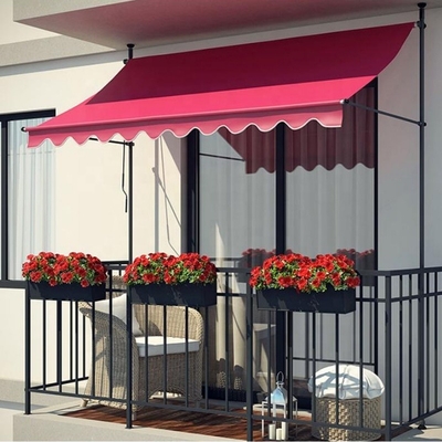 Rameau en acier de pare-soleil rétractable résistant au vent pour la canopée de jardin extérieur