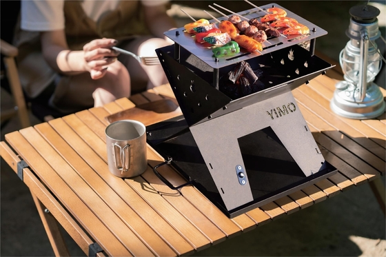 Grill extérieur sans fumée Grill à gaz en acier Corten