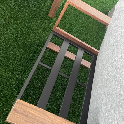 Meubles de jardin en extérieur pliés Canapé en rotin d'aluminium pour table de thé de coin de luxe