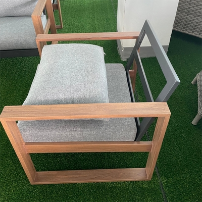Meubles de jardin en extérieur pliés Canapé en rotin d'aluminium pour table de thé de coin de luxe