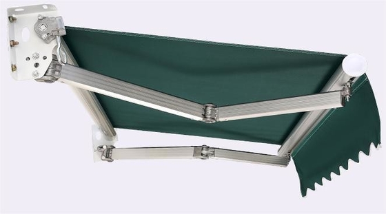 Finition de voile revêtue en PU, type entièrement ouvert, pare-soleil, auvents KD avec cadre en aluminium