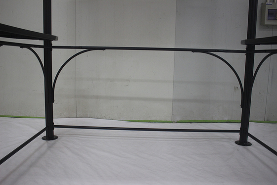Gazebo de barbecue en aluminium et en fer 2.18*1.43*2.13-2.29M pour une grille à toit de jardin