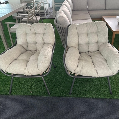 Meubles de jardin d'extérieur Canapé en rotin en aluminium avec table de luxe et chapeau acheteurs
