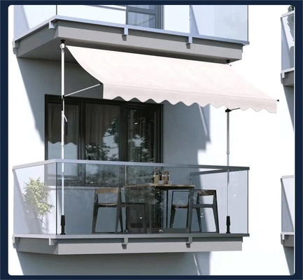 Parvis extérieur, terrasse de jardin, ombre solaire, balcon, auvent rétractable, 2*1,2 m, en acier