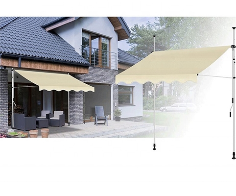 2.5 * 1.2m type de pilier auvents pour patio extérieur jardin auvents ombre solaire alliage d'aluminium