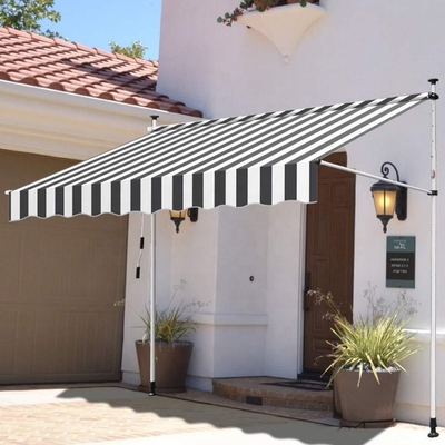 2.5 * 1.2m type de pilier auvents pour patio extérieur jardin auvents ombre solaire alliage d'aluminium