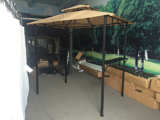 Matériau de voile en polyester 2,5*1,3*2,5M Tente de canopée pour barbecue Grill Pavillon