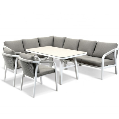 Meubles de jardin en aluminium Bistro extérieur canapé en rotin Pour un dîner de thé de luxe