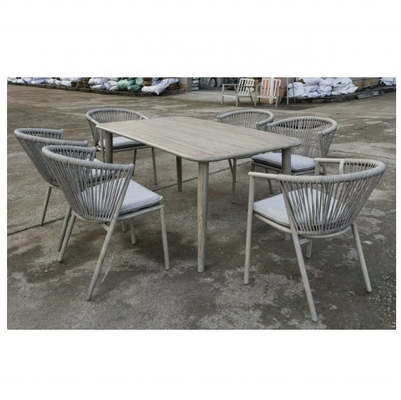 Meubles de jardin en extérieur Bistro en aluminium canapé en rotin ensemble avec table basse de luxe