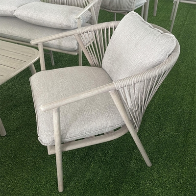 Meubles de jardin en extérieur Bistro en aluminium canapé en rotin ensemble avec table basse de luxe