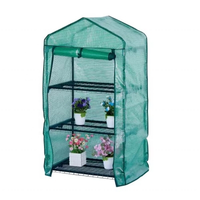Couverture de serre mobile en PVC imperméable à l'eau transparente à cadre métallique pour la plantation de jardins