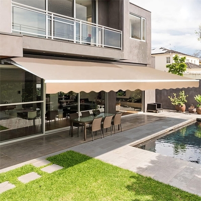 4*3m Outdoor Manuel Canopy jardin à l'ombre du soleil Balcon patio au décor rétractable