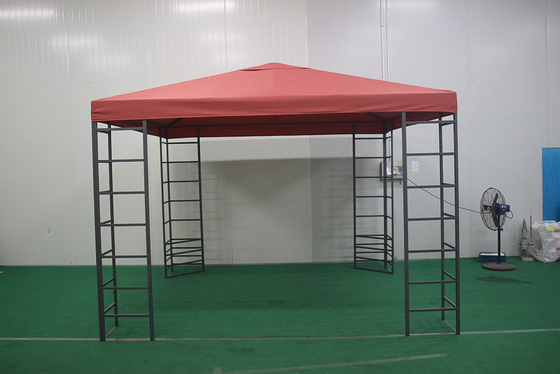 Patio de jardin extérieur 3*3*2.55M Rectangle double toit Gazebo en grand paquet