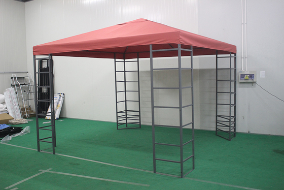 Patio de jardin extérieur 3*3*2.55M Rectangle double toit Gazebo en grand paquet