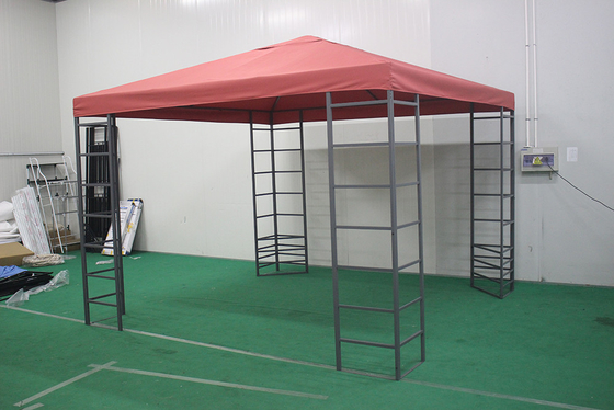 Patio de jardin extérieur 3*3*2.55M Rectangle double toit Gazebo en grand paquet