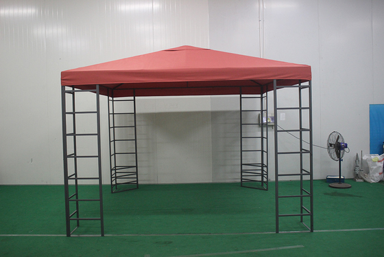 Patio de jardin extérieur 3*3*2.55M Rectangle double toit Gazebo en grand paquet