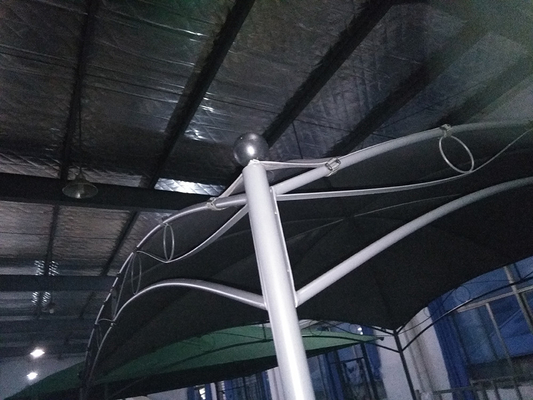 Patio extérieur Carport avec cadre en acier 3 * 3M Parfum jardin Blanc toit de canopée de mariage