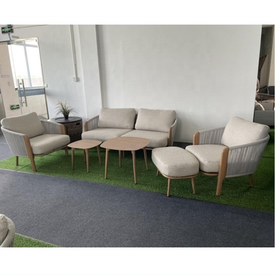 Cadre en aluminium Table de luxe Bistro ensemble pour meubles de jardin en plein air Couleur personnalisée