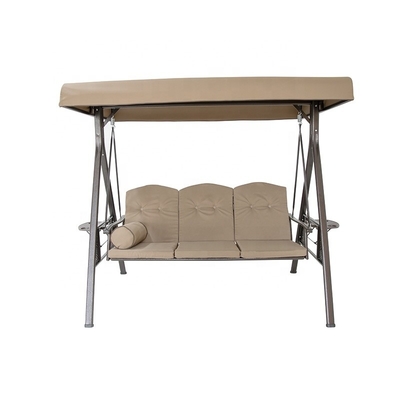 200*124*170cm Décorations de jardin À l'extérieur Lit sur banc coussiné avec auvent Pergola Pavillon