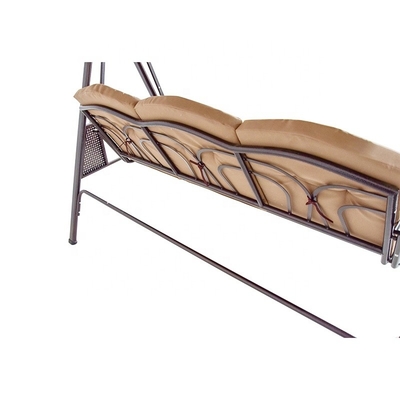 200*124*170cm Décorations de jardin À l'extérieur Lit sur banc coussiné avec auvent Pergola Pavillon