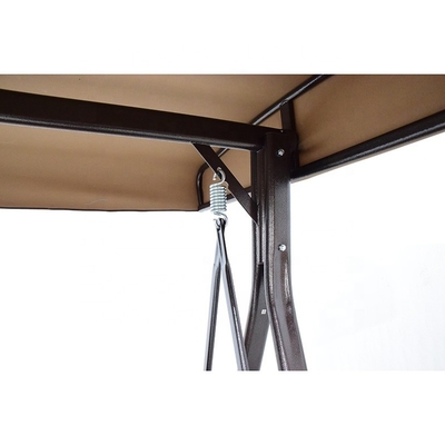 200*124*170cm Décorations de jardin À l'extérieur Lit sur banc coussiné avec auvent Pergola Pavillon