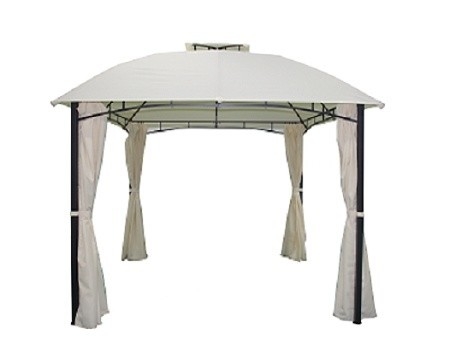 Gazebo métallique à double toit en polyester à voile à côte en forme d'arche