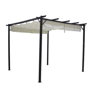 3X3X2.2M Pergola de jardin en aluminium à l'ombre du soleil avec matériel de cadre en polyester