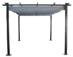 3X3X2.2M Pergola de jardin en aluminium à l'ombre du soleil avec matériel de cadre en polyester