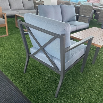 Couleur personnalisable Meubles de jardin extérieur Canapé en rotin en aluminium