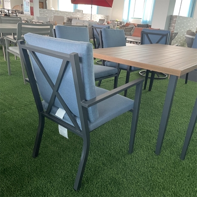 Couleur personnalisable Meubles de jardin extérieur Canapé en rotin en aluminium