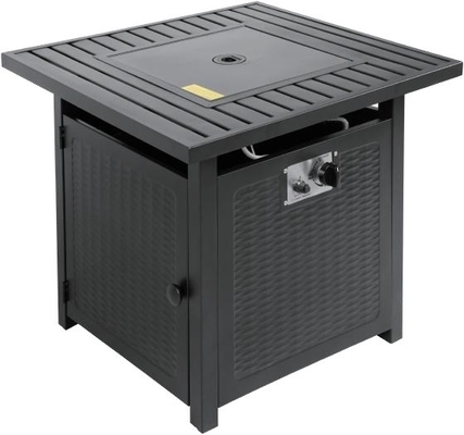Grill en acier en extérieur avec foyer de gaz sans fumée