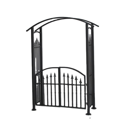 Arc métallique personnalisable pour jardin et gazebo de patio en noir couleur non recouvert