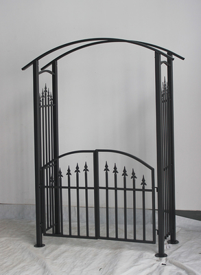Arc métallique personnalisable pour jardin et gazebo de patio en noir couleur non recouvert