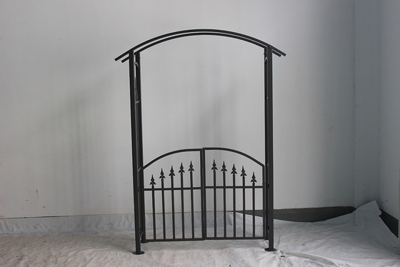 Arc métallique personnalisable pour jardin et gazebo de patio en noir couleur non recouvert