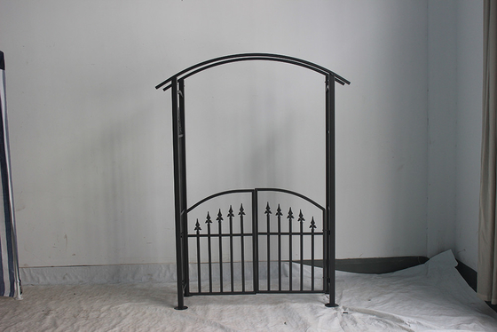 Arc métallique personnalisable pour jardin et gazebo de patio en noir couleur non recouvert