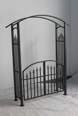 Arc métallique personnalisable pour jardin et gazebo de patio en noir couleur non recouvert