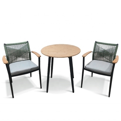 Couchette en aluminium en rotin Meubles de jardin extérieur avec table de luxe et emballage du courrier