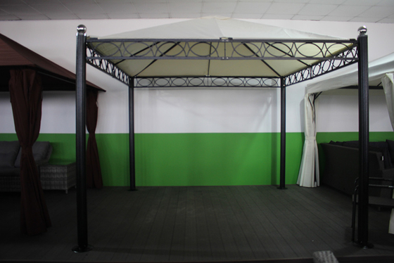 Pergolas Bridge maison en aluminium à toit structure imperméable à l'eau tente de pique-nique abri 3 * 3M