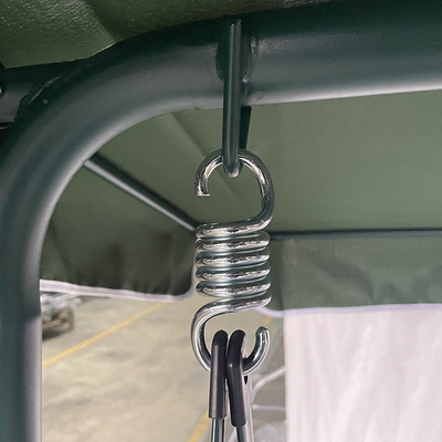 Lit suspendu extérieur design moderne 3 personnes chaise balançante patio avec tube en acier et toit