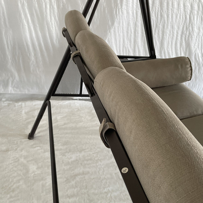 Chaise d'équitation en feuille de polycarbonate pour 3 personnes Chaise d'équitation en métal pour jardin
