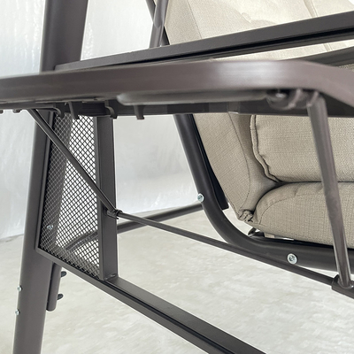 Chaise d'équitation en feuille de polycarbonate pour 3 personnes Chaise d'équitation en métal pour jardin