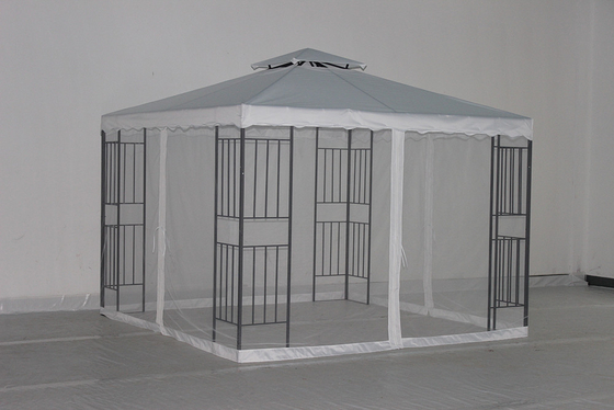 Tente de jardin à plafond dur extérieur Gazebo avec côtés en acier et personnalisable