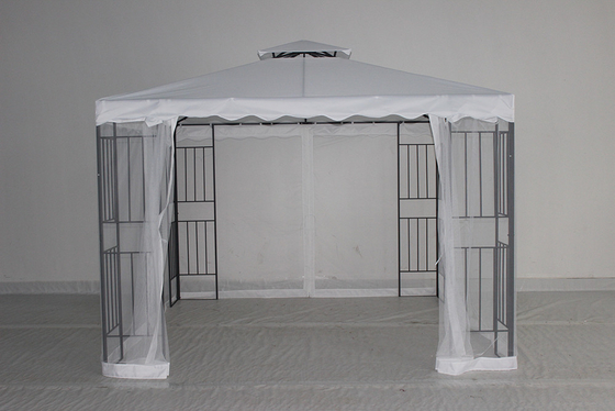 Tente de jardin à plafond dur extérieur Gazebo avec côtés en acier et personnalisable