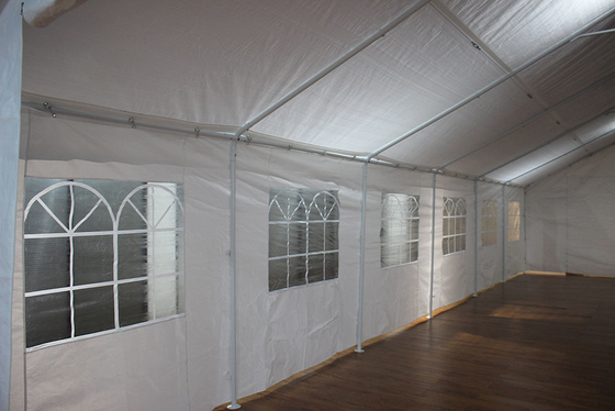 6*12M Garage portable avec portes pliantes à paroi latérale Tente à toit métallique extérieure lourde