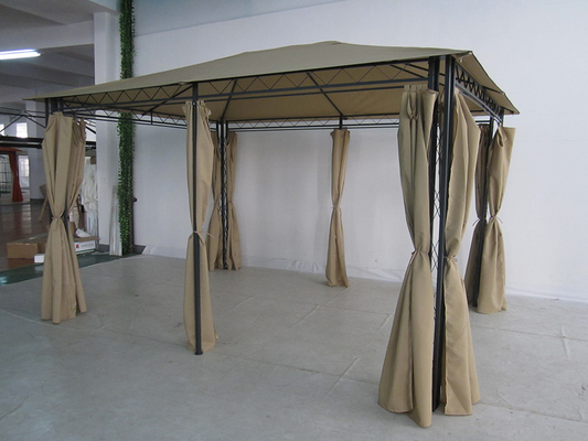 Tente de gazebo de jardin extérieur en polyester personnalisable et cadre en acier pliable