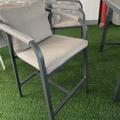 Ensemble de jardin spécifique Canapé en rotin en aluminium Table de style design moderne Ensemble de thé Bistro