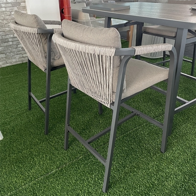 Ensemble de jardin spécifique Canapé en rotin en aluminium Table de style design moderne Ensemble de thé Bistro