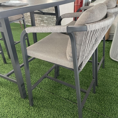 Ensemble de jardin spécifique Canapé en rotin en aluminium Table de style design moderne Ensemble de thé Bistro