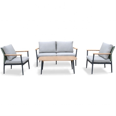 Couchette de canapé en rotin d'aluminium de couleur personnalisée